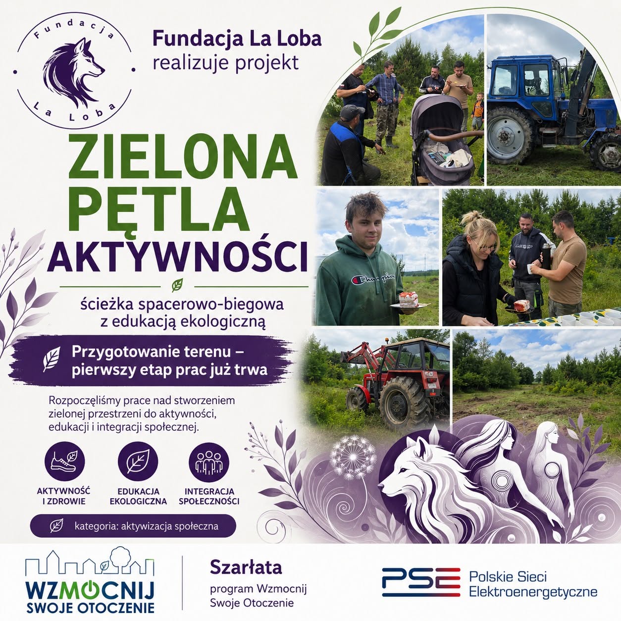 Read more about the article Ruszyły prace nad Zieloną Pętlą Aktywności w Szarłacie! 🌿🐾