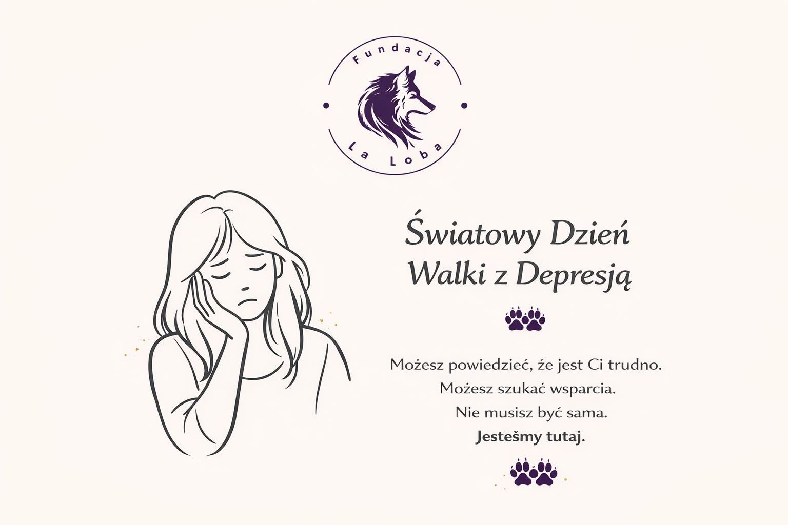 Read more about the article 💜 Dziś obchodzimy Światowy Dzień Walki z Depresją 💜